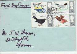 1966-08-08 British Birds Stamps Forres cds FDC (79783)