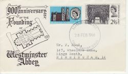 1966-02-28 Westminster Abbey Stamps Llandudno FDC (79789)