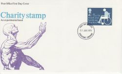 1975-01-22 Charity Stamp Stockport Cheshire FDC (79825)