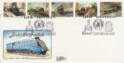 1985-01-22 Famous Trains Stamps GWR Didcot FDC (79881)
