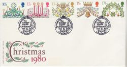 1980-11-19 Christmas Stamps London WC FDC (79901)
