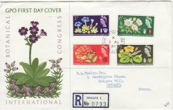 1964-08-05 Botanical Congress Stamps Reigate cds FDC (79997)