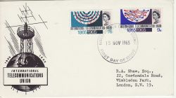 1965-11-15 ITU Centenary Stamps Kingston FDC (80017)