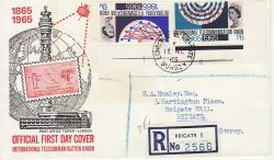 1965-11-15 ITU Centenary Stamps Reigate cds FDC (80018)