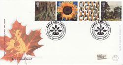 2000-08-01 Tree and Leaf Stamps St Austell FDC (80064)