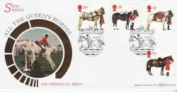 1997-07-08 Queens Horses Stamps Badmington FDC (80126)