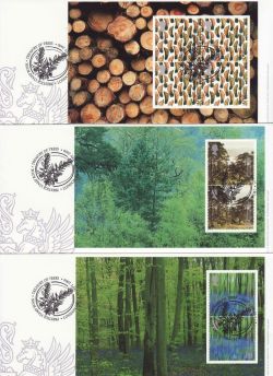 2000-09-18 Treasury of Trees x5 Full Pane FDC (80189)
