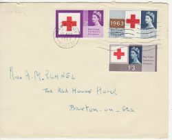 1963-08-15 Red Cross Stamps New Milton FDC (80227)
