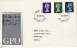 1967-08-08 Definitive Stamps Romford FDC (80243)