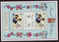 Anguilla 1981 Royal Wedding Stamps x3 S/S MNH (80361)