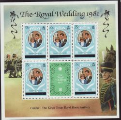 Caicos Islands 1981 Royal Wedding Stamps x3 M/S MNH (80425)