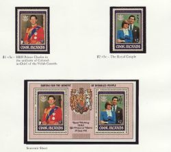 Cook Islands 1981 Royal Wedding Stamps + M/S IYODP (80447)
