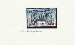 1981 Gibraltar Royal Wedding Stamp MNH (80500)