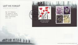 2006-11-09 Lest We Forget M/S T/House FDC (80549)