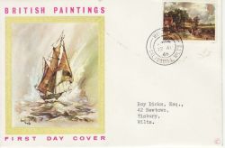 1968-08-12 British Paintings Stamp Wilton cds FDC (80604)