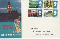 1966-05-02 Landscapes Stamps Birmingham FDC (80645)