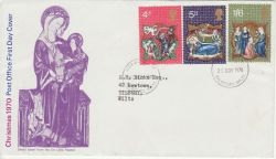 1970-11-25 Christmas Stamps Salisbury FDC (80676)