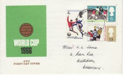1966-06-01 World Cup Football Stamps Brighton FDC (80686)