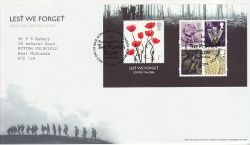 2006-11-09 Lest We Forget M/S T/House FDC (80711)