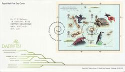 2009-02-12 Charles Darwin Stamps M/S T/House FDC (80721)