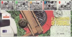 1996-06-08 A Celebration of Football £2 Coin Cover (80771)