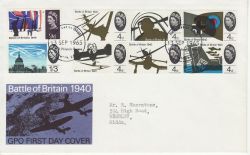 1965-09-13 Battle of Britain Stamps Bureau EC1 FDC (80775)