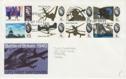 1965-09-13 Battle of Britain Stamps PHOS Bureau EC1 FDC (80776)