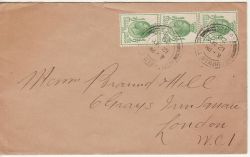 King George V PUC Stamps used on Cover (80792)