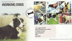2008-02-05 Working Dogs Stamps Hound Green FDC (80931)