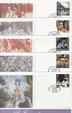 2003-06-02 Coronation Stamps London SW1 x10 FDC (80950)