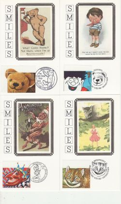 1990-02-06 Greetings  Stamps x10 Benham Cards FDC (80956)