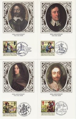 1992-06-16 Civil War Stamps x4 Benham Cards FDC (80984)