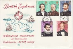 1973-04-18 British Explorers Stamps RAF STN cds FDC (81000)
