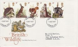 1977-10-05 British Wildlife Stamps London FDC (81057)