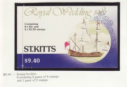 1981 St Kitts Royal Wedding $9.40 Booklet (81146)
