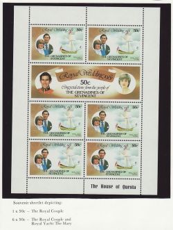 1981 Grenadines St Vincent Royal Wedding 50c S/S MNH (81183)