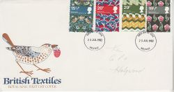 1982-07-23 British Textiles Stamps Belfast FDC (81214)