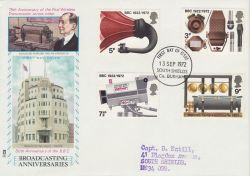 1972-09-13 BBC Broadcasting Stamps South Shields FDC (81256)