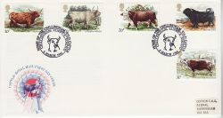 1984-03-06 British Cattle Stamps Chillingham FDC (81453)