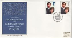 1981-07-22 Royal Wedding Stamps London EC FDC (81464)