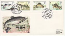 1983-01-26 River Fish Izaak Walton Stafford FDC (81473)