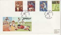 1980-10-10 Sport Stamps Wembley FDC (81483)