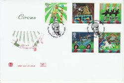 2002-04-09 Circus Stamps Big Top Birmingham FDC (81520)