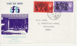 1965-09-01 Arts Festival Stamps Guernsey cds FDC (81606)