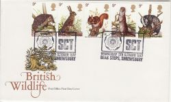 1977-10-05 British Wildlife Stamps SCT Shrewsbury FDC (81655)