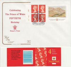 1998-11-14 Prince of Wales Booklet Cyl Margin FDC (81684)