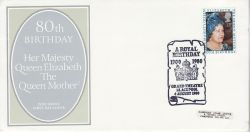 1980-08-04 Queen Mother Stamp Blackpool FDC (81696)