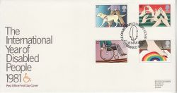 1981-03-25 Disabled Year Stamps Petersfield FDC (81719)