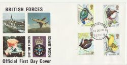 1980-01-16 British Birds BFPO Berlin cds FDC (81744)