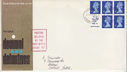 1971-02-15 Definitive Booklet Stamps Bradford FDC (81750)